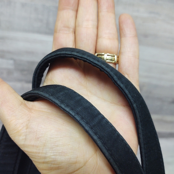 Vera Bradley~Microfiber Tote/Purse~Black - Picture 8 of 11